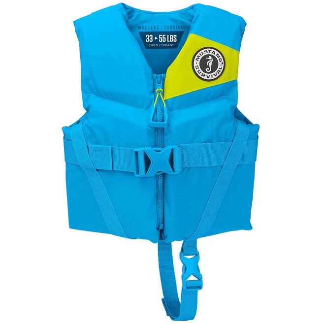 Mustang Survival Rev Youth Foam PFD Vest Blue