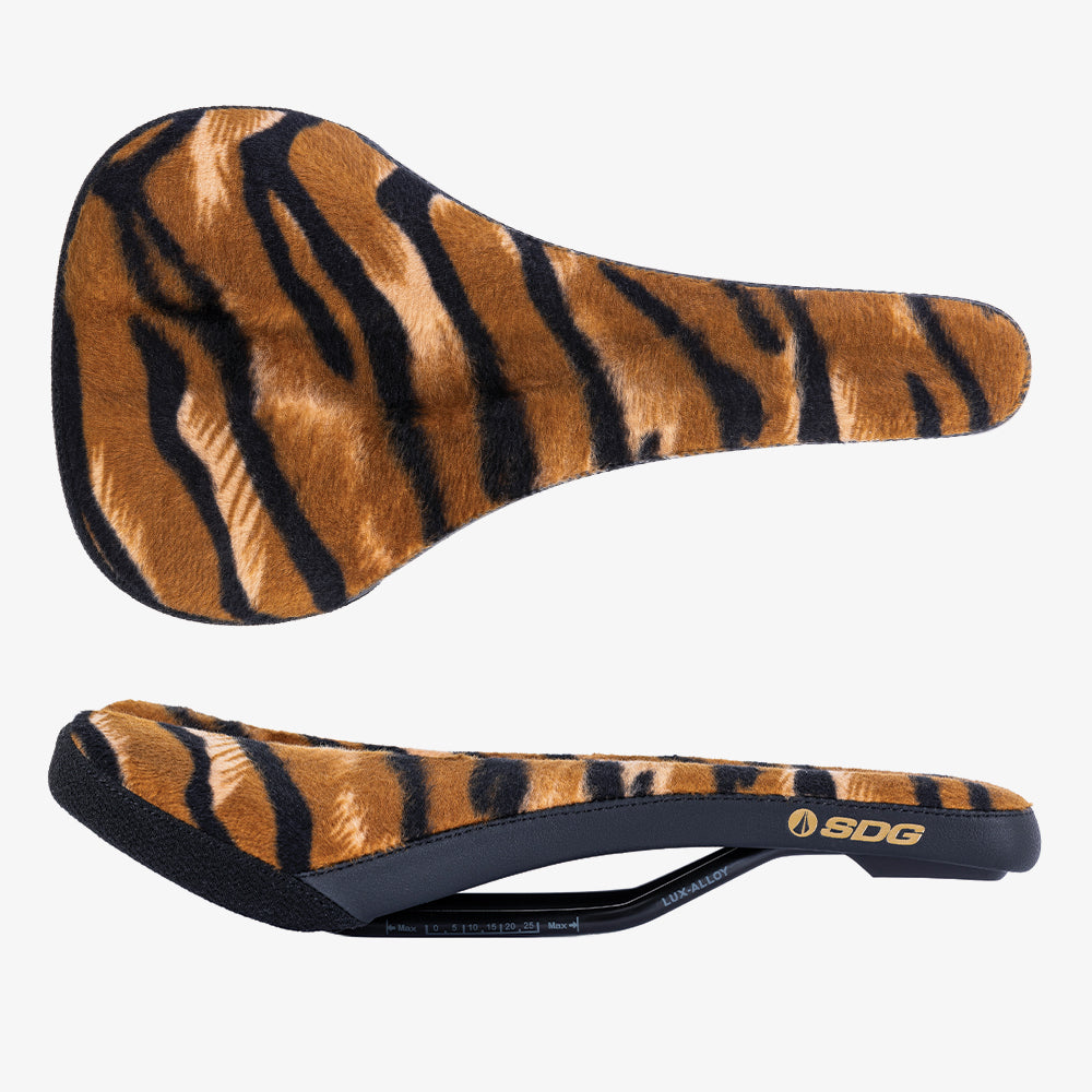 SDG Bel-Air V3 Traditional Saddle, Lux Rails, Tiger Print