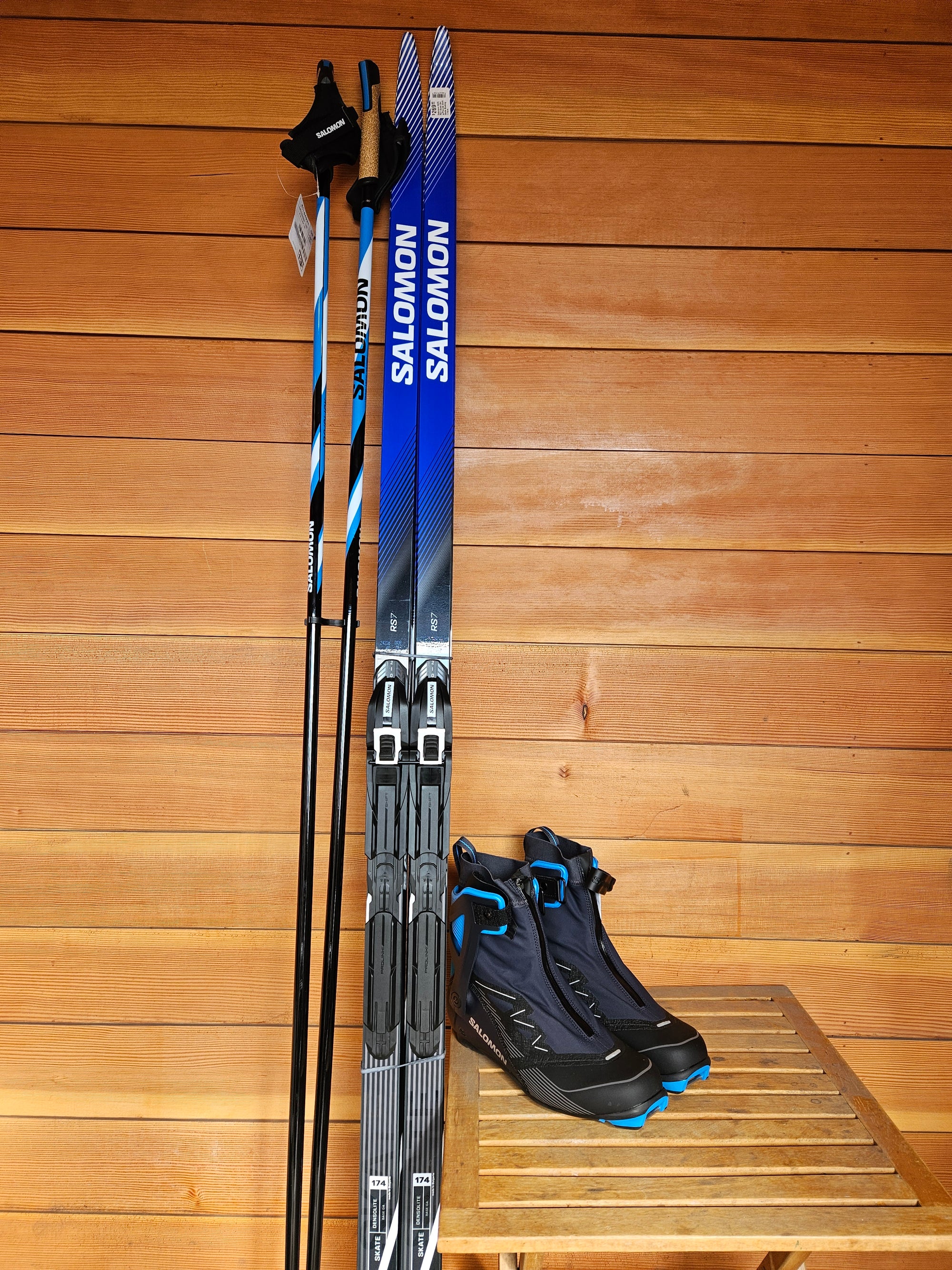 Salomon RS7 Skate Ski w/ProLink Shift Skate Binding 186cm PACKAGE